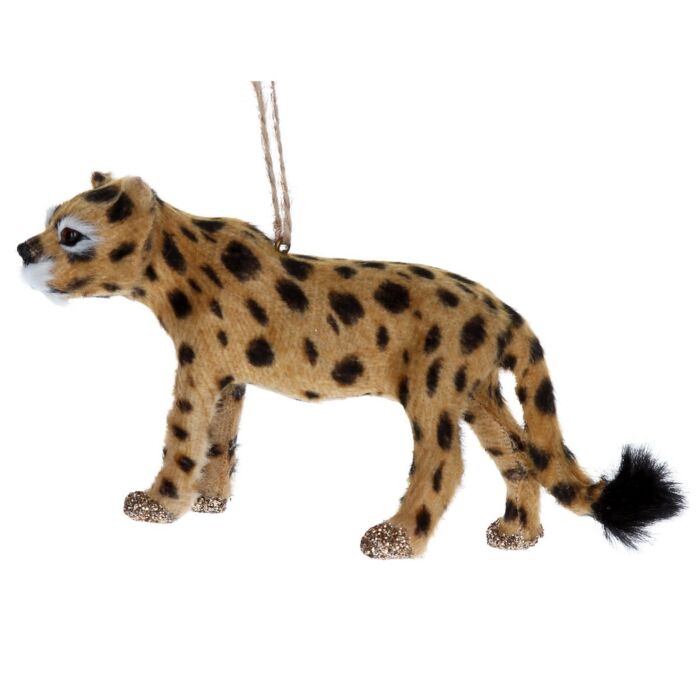 Gisela Graham Faux Fur Dec 15cm - Cheetah
